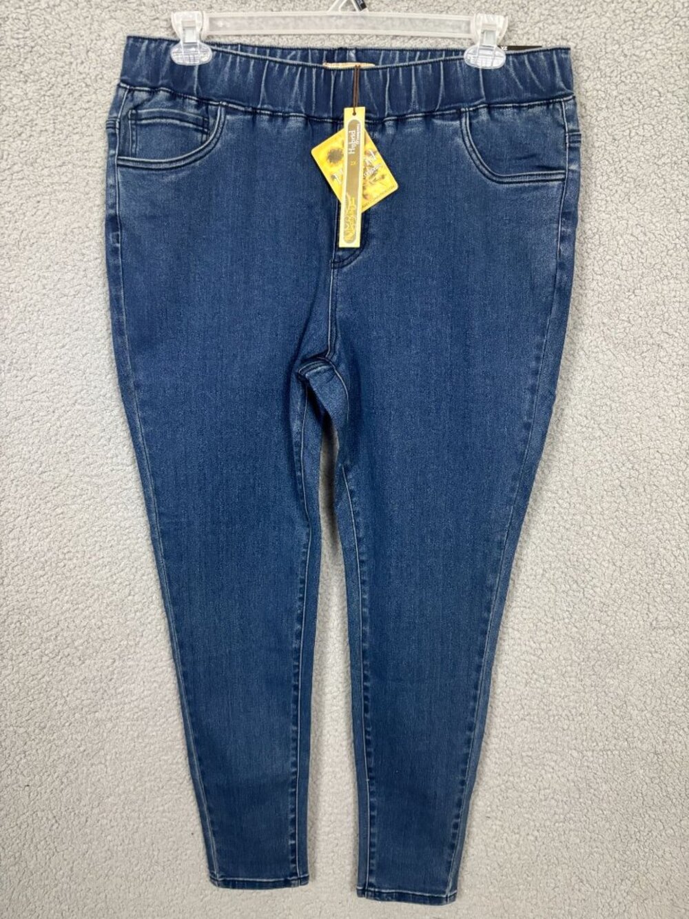 Hybrid Women's Stretchy High Waisted Slim Fit Skinny Leg Blue Size 2X NWT's